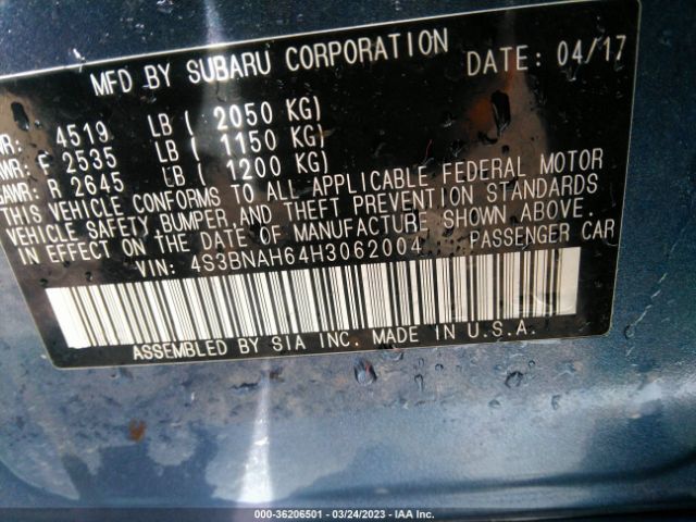 4S3BNAH64H3062004 Subaru Legacy Premium