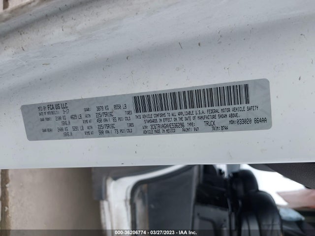 3C6TRVAGXHE536296 RAM Promaster Cargo Van