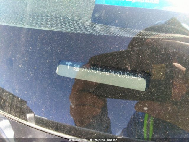 5YJ3E1EA8MF098546 Tesla Model 3 Standard Range Plus