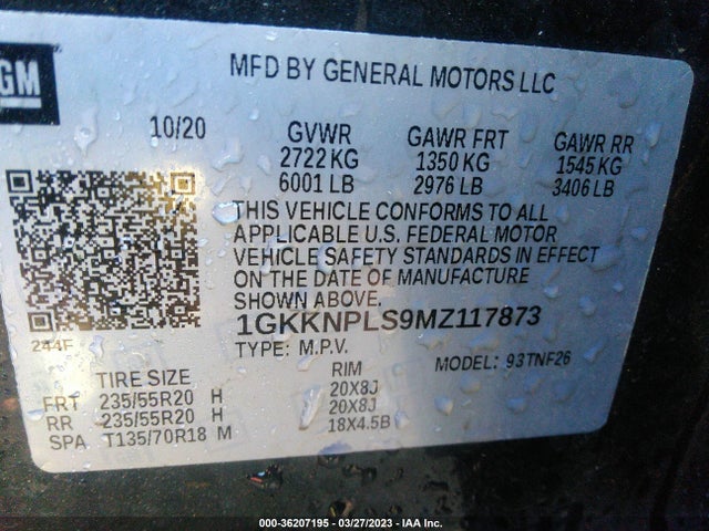 GMC Acadia Denali 2021 1GKKNPLS9MZ117873 Image 9