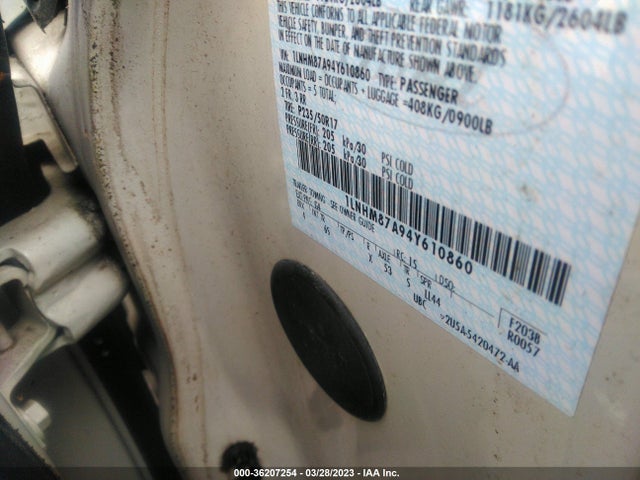 1LNHM87A94Y610860 Lincoln Ls Pkg