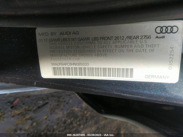 WAUF8AFC6HN085920 Audi A6 PREMIUM