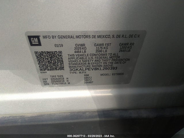 GMC Terrain Slt 2019 3GKALPEV8KL290393 Image 9
