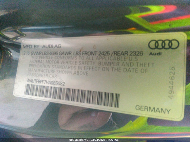 WAUTPBFF7HA085082 Audi A3 Sportback E-tron Premium Plus