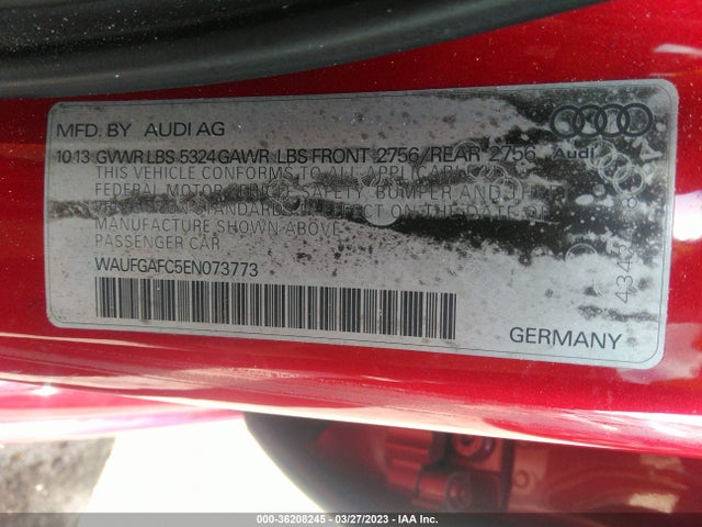 WAUFGAFC5EN073773 Audi A6 3.0t Premium Plus