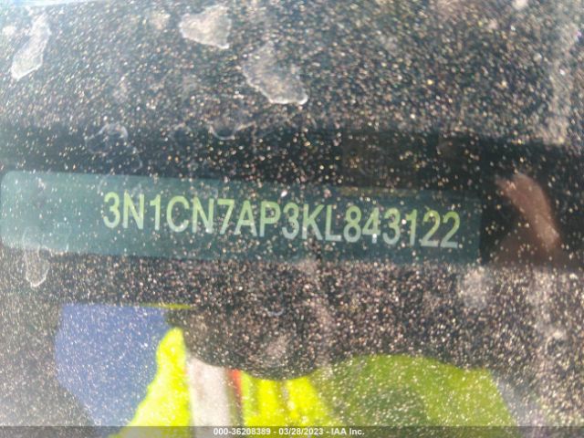 3N1CN7AP3KL843122 Nissan Versa Sedan Sv