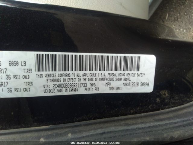 2C4RDGBG9GR311733 Dodge Grand Caravan Se