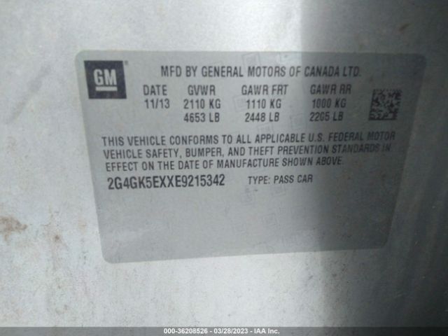 2G4GK5EXXE9215342 Buick Regal