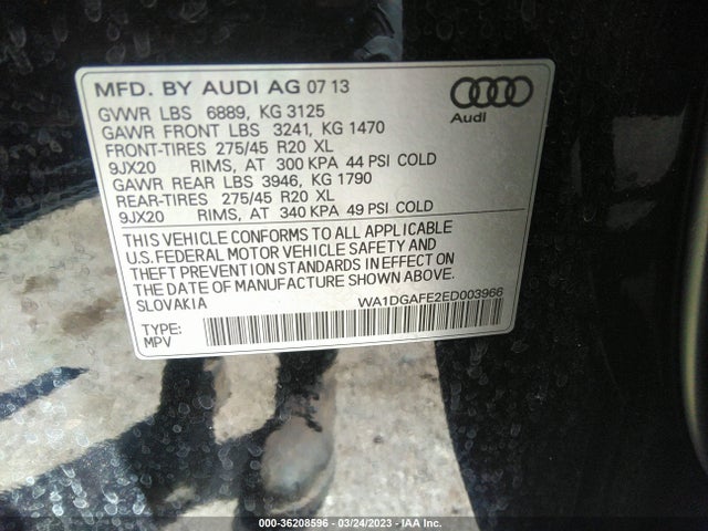 WA1DGAFE2ED003966 Audi Q7 3.0t S Line Prestige