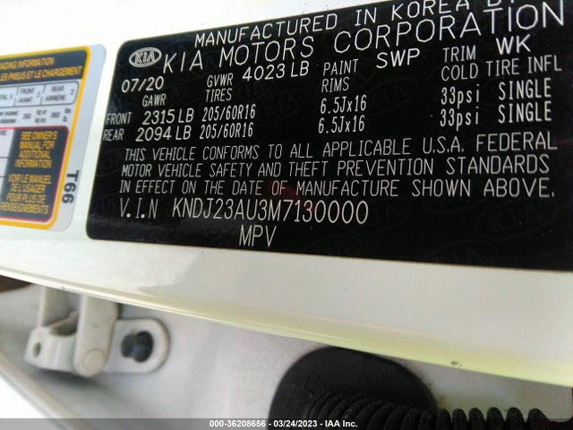 KIA SOUL S 2021 KNDJ23AU3M7130000 Image 9