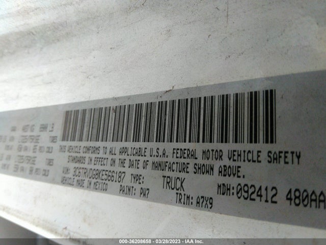 3C6TRVDG8KE566187 RAM Promaster Cargo Van