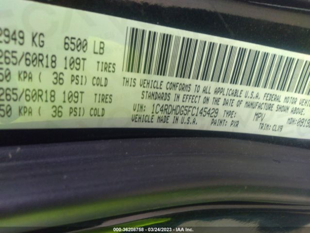 1C4RDHDG5FC145429 Dodge DURANGO LIMITED