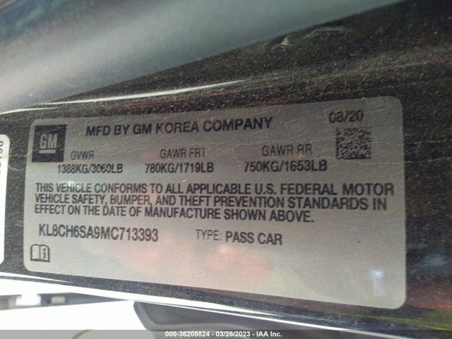Chevrolet Spark Activ 2021 KL8CH6SA9MC713393 Image 9