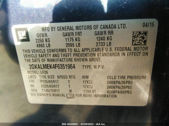 2GKALMEK4F6351964 GMC Terrain Sle