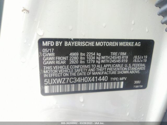 5UXWZ7C34H0X41440 BMW X3 Sdrive28i
