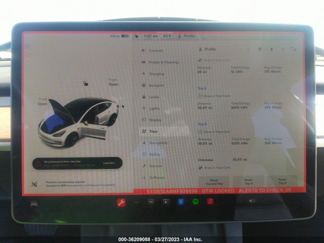 Tesla Model 3 Standard Range Plus 2021 5YJ3E1EA8MF939698 Image 9
