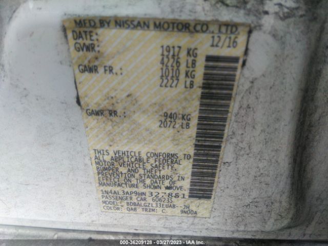 1N4AL3AP9HN327851 Nissan Altima 2.5 S