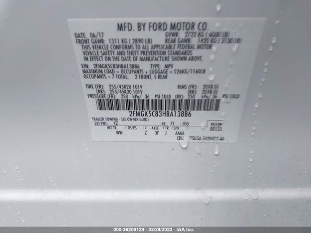 2017 Ford Flex, VIN: 2FMGK5C83HBA13886