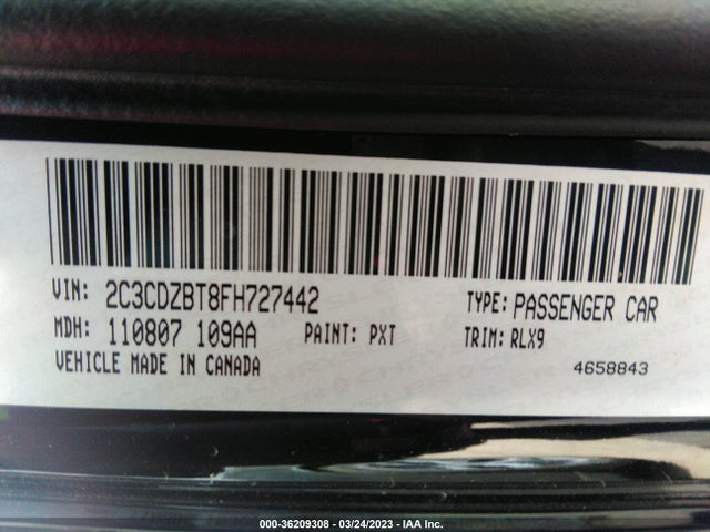 Dodge Challenger R/t Plus 2015 2C3CDZBT8FH727442 Image 9