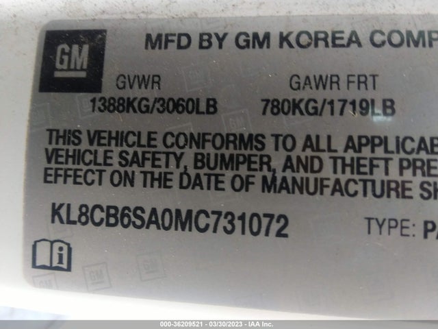 Chevrolet SPARK LS 2021 KL8CB6SA0MC731072 Image 11
