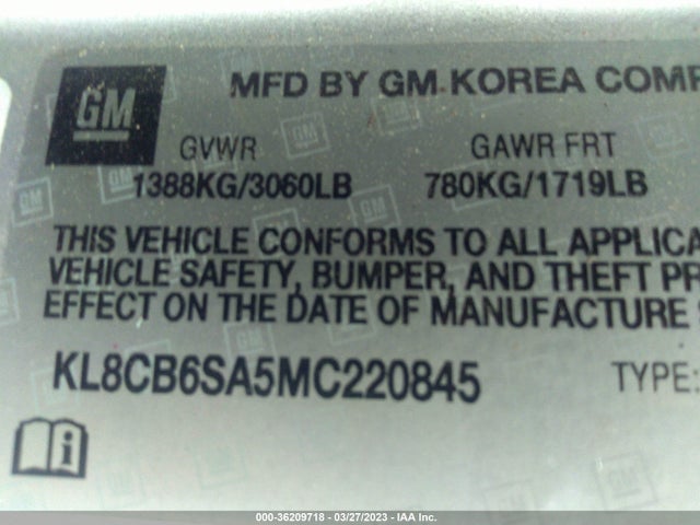 Chevrolet SPARK LS 2021 KL8CB6SA5MC220845 Image 9