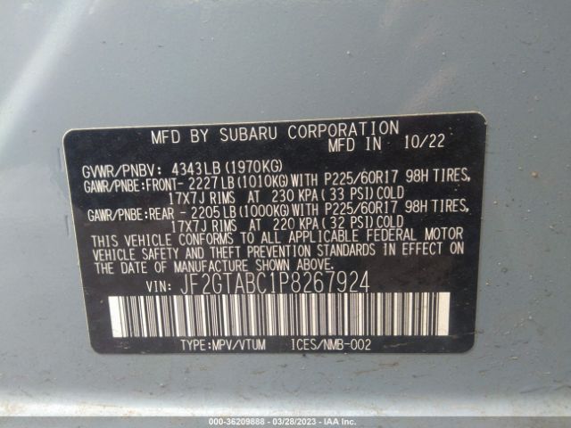 JF2GTABC1P8267924 Subaru Crosstrek
