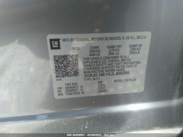 3GKALMEV5JL409305 GMC Terrain Sle