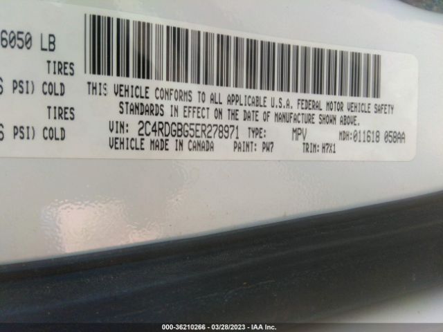 2C4RDGBG5ER278971 Dodge Grand Caravan Se/american Value Pkg