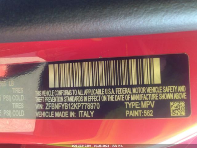 ZFBNFYB12KP778970 Fiat 500x Trekking