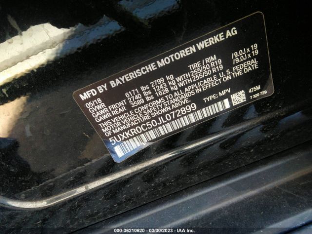 5UXKR0C50JL072899 BMW X5 Xdrive35i