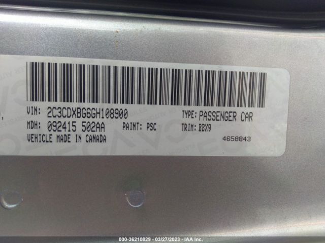 2C3CDXBG6GH108900 Dodge Charger Se