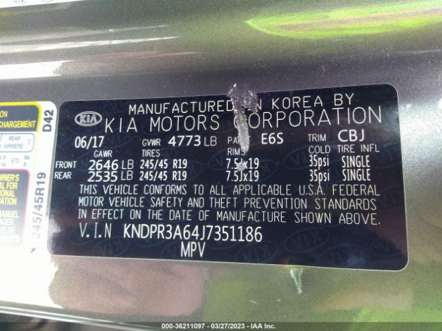 KNDPR3A64J7351186 KIA Sportage Sx Turbo