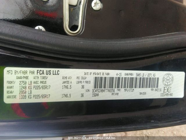 3C4PDCAB4FT702256 Dodge Journey Canada Value Pkg