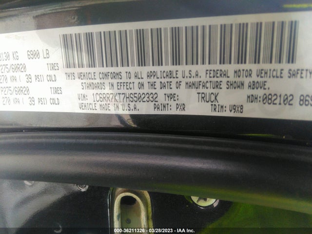 RAM 1500 Express 2017 1C6RR7KT7HS502332 Image 9