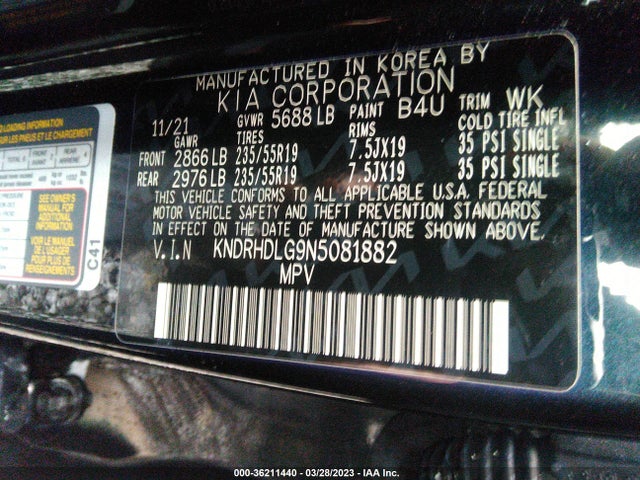 2022 Kia Sorento, VIN: KNDRHDLG9N5081882