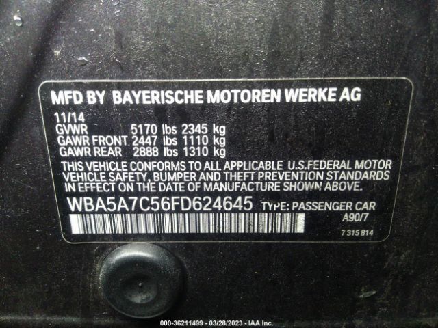 WBA5A7C56FD624645 BMW 5 Series 528i Xdrive