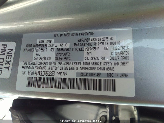 Mazda Cx-5 Grand Touring 2020 JM3KFADM6L0765283 Image 9