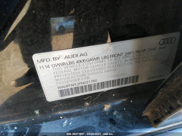 WAUFFAFL2FN021750 Audi A4 Premium Plus