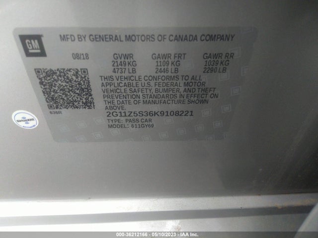 Chevrolet IMPALA LT 2019 2G11Z5S36K9108221 Image 9