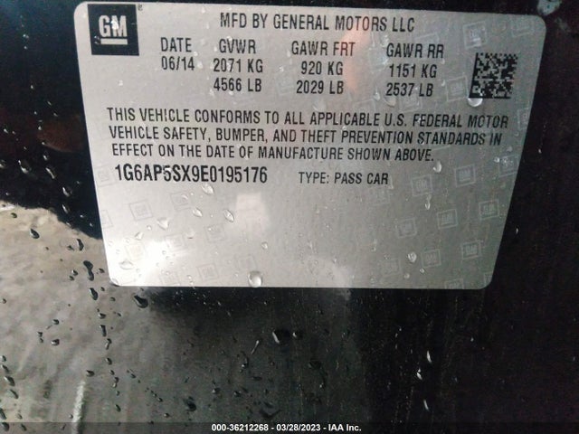 1G6AP5SX9E0195176 Cadillac Cts Sedan Rwd