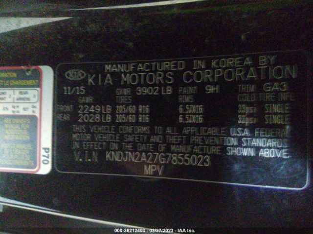 KNDJN2A27G7855023 KIA Soul Base