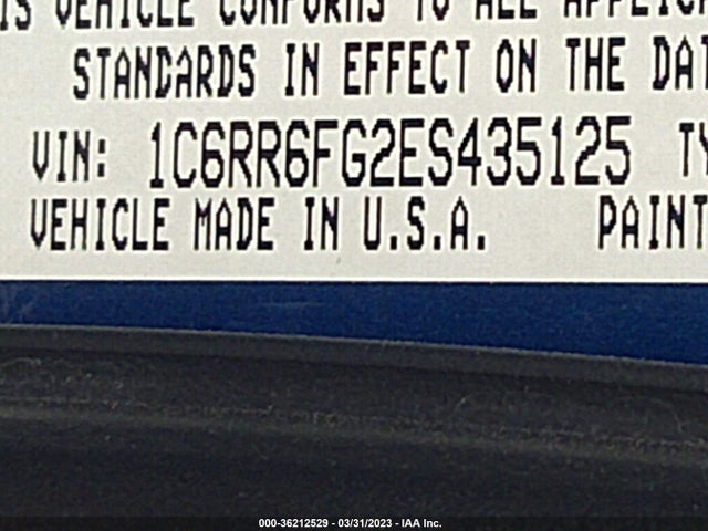 1C6RR6FG2ES435125 RAM 1500 Tradesman