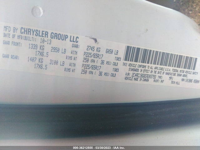 2C4RC1BG6ER203793 Chrysler Town & Country Touring