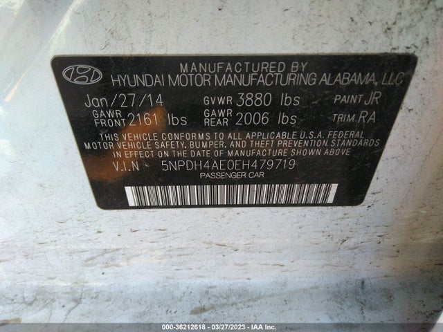 Hyundai ELANTRA SE 2014 5NPDH4AE0EH479719 Image 11