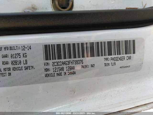 2C3CCAAG3FH739376 Chrysler 300 Limited