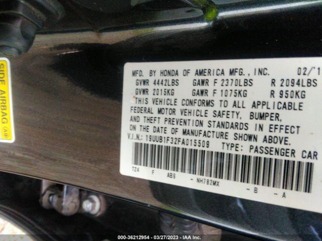 19UUB1F32FA015509 Acura TLX