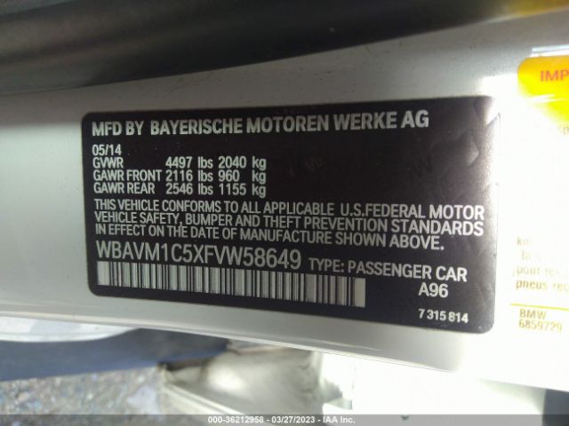 WBAVM1C5XFVW58649 BMW X1 Sdrive28i