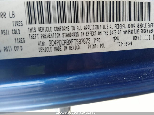 Dodge Journey American Value Pkg 2015 3C4PDCABXFT587873 Image 9