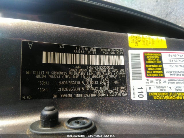 Toyota SIENNA LE 2015 5TDKK3DC6FS549541 Image 9