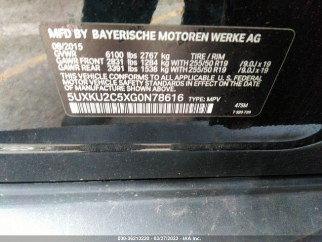 5UXKU2C5XG0N78616 BMW X6 Xdrive35i